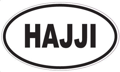 HAJJI - Oval Sticker