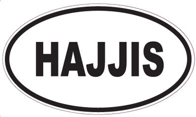 HAJJIS - Oval Sticker