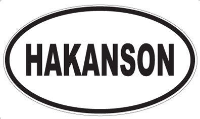 HAKANSON - Oval Sticker