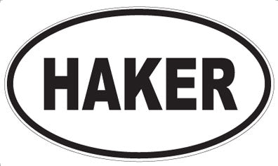 HAKER - Oval Sticker