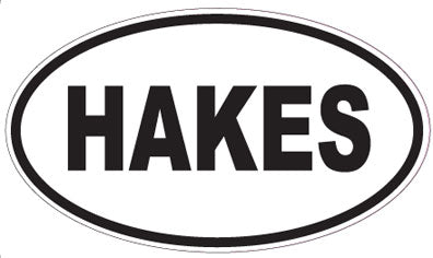 HAKES - Oval Sticker