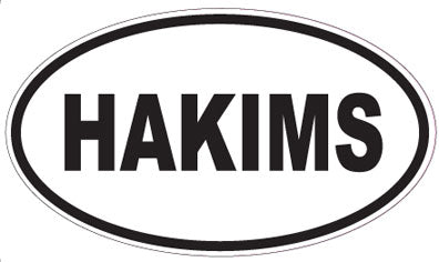 HAKIMS - Oval Sticker
