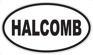HALCOMB - Oval Sticker