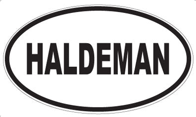HALDEMAN - Oval Sticker