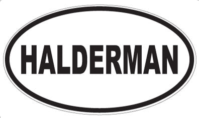 HALDERMAN - Oval Sticker