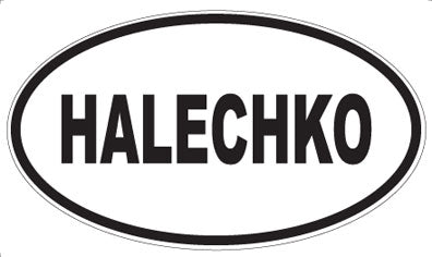 HALECHKO - Oval Sticker