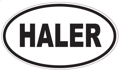 HALER - Oval Sticker