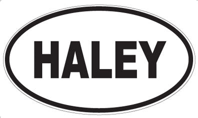 HALEY - Oval Sticker