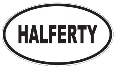HALFERTY - Oval Sticker