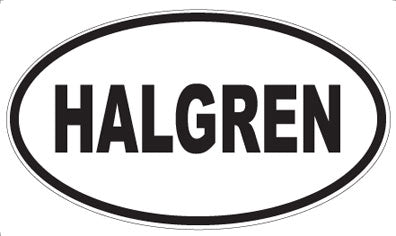 HALGREN - Oval Sticker