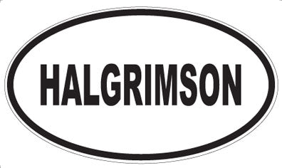 HALGRIMSON - Oval Magnet