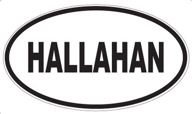 HALLAHAN - Oval Magnet