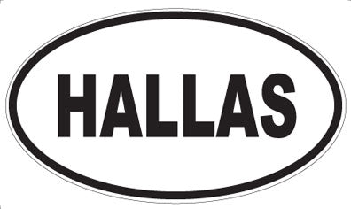HALLAS - Oval Sticker