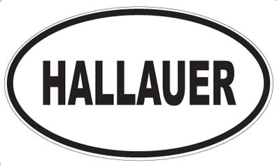 HALLAUER - Oval Sticker