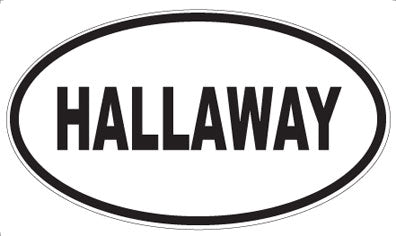 HALLAWAY - Oval Sticker