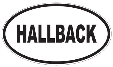 HALLBACK - Oval Magnet
