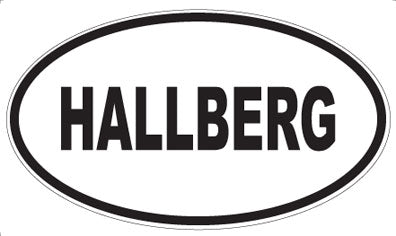 HALLBERG - Oval Sticker