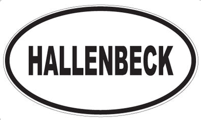 HALLENBECK - Oval Magnet