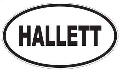 HALLETT - Oval Sticker