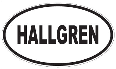 HALLGREN - Oval Magnet