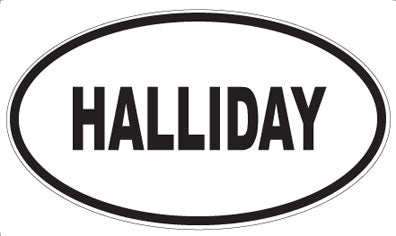 HALLIDAY - Oval Sticker