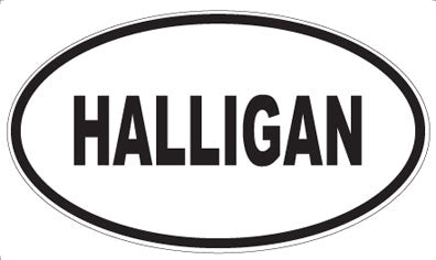 HALLIGAN - Oval Sticker