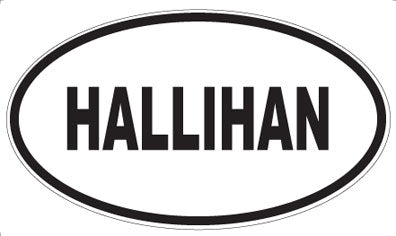 HALLIHAN - Oval Magnet