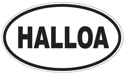 HALLOA - Oval Sticker