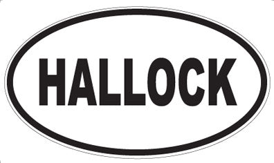 HALLOCK - Oval Sticker