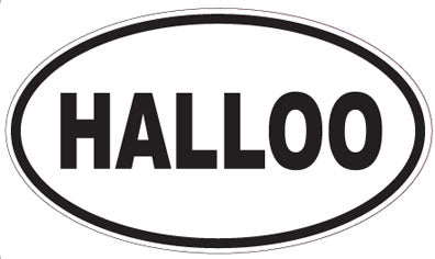 HALLOO - Oval Sticker
