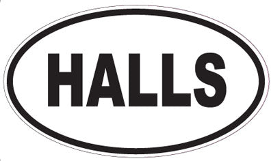 HALLS - Oval Sticker