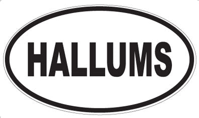 HALLUMS - Oval Sticker