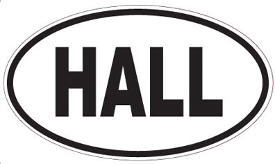HALL - Oval Sticker