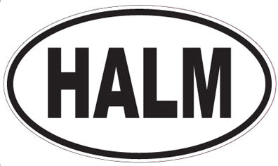 HALM - Oval Sticker