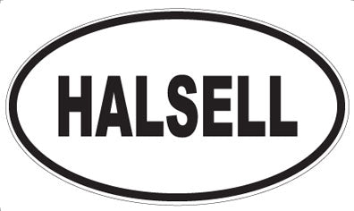HALSELL - Oval Sticker