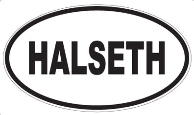 HALSETH - Oval Sticker