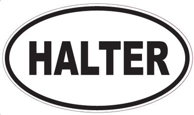 HALTER - Oval Sticker