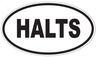 HALTS - Oval Magnet