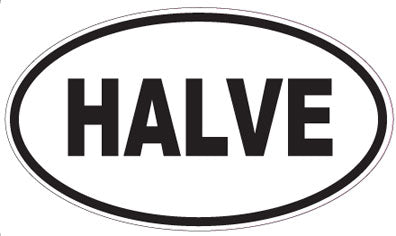 HALVE - Oval Sticker