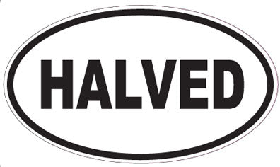 HALVED - Oval Sticker
