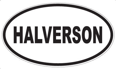 HALVERSON - Oval Sticker