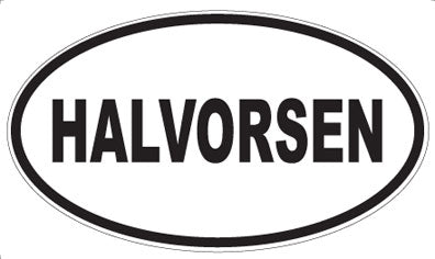 HALVORSEN - Oval Sticker