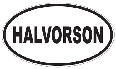 HALVORSON - Oval Magnet