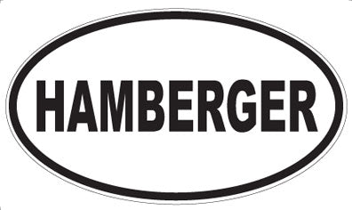 HAMBERGER - Oval Sticker