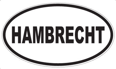 HAMBRECHT - Oval Sticker