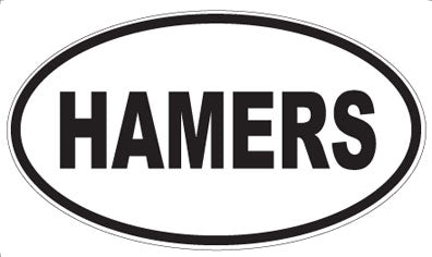 HAMERS - Oval Sticker