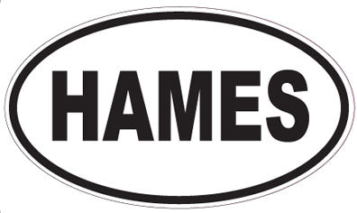 HAMES - Oval Magnet