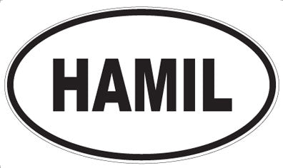 HAMIL - Oval Magnet