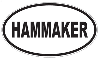 HAMMAKER - Oval Sticker