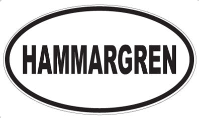 HAMMARGREN - Oval Sticker